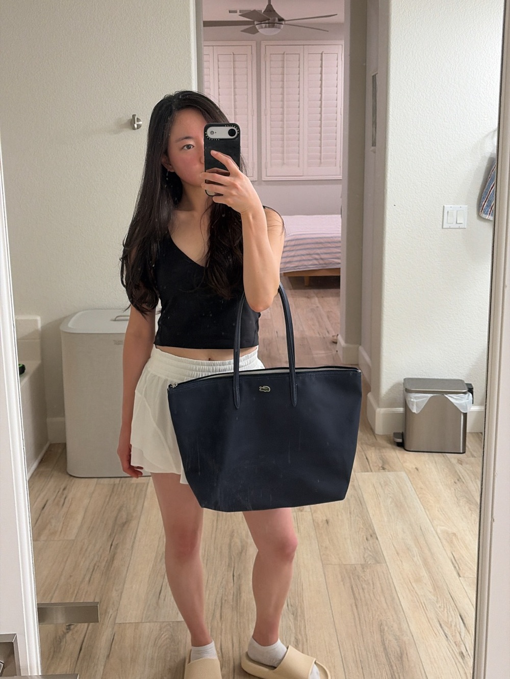 Lacoste Large L.12.12 Concept Tote Bag – Navy Blue